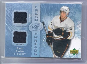 07-08 2007-08 UPPER DECK ICE RYAN CARTER FRESH THREADS JERSEY RC ANAHEIM DUCKS - Picture 1 of 1