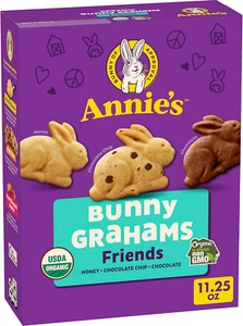Annie'S Organic Friends Bunny Grahams, Chocolate Chip, Chocolate, and Honey Bake - Picture 1 of 12