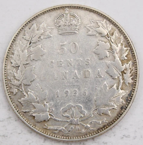 1936 Canada 50 cents VG Cover