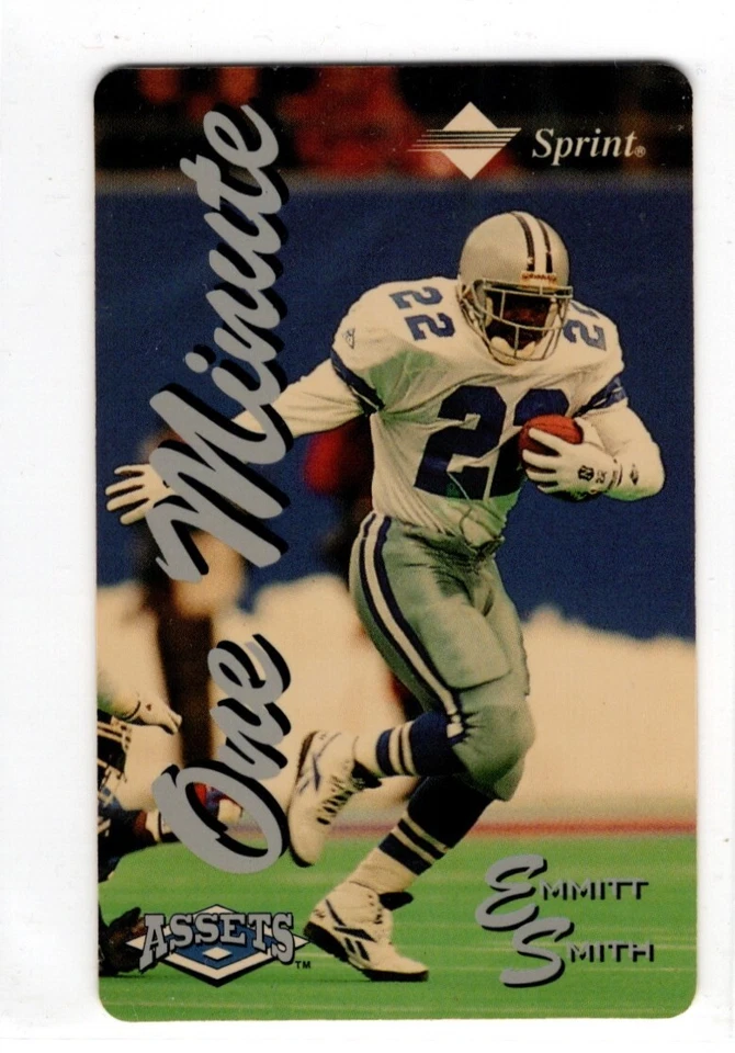EMMITT SMITH  COWBOYS  SPRINT ASSETS PHONE CARD - EXPIRED 1996 - Image 1 of 1