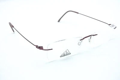 Monturas de gafas sin montura Adidas rojas A778 6067 50 18 145 exhibición de tienda Foto 1 de 4