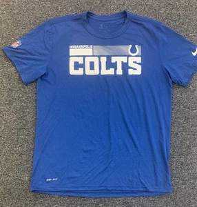 Nike Tee Indianapolis Colts T Shirt Mens Large DRI-FIT Blue NFL Short Sleeve - Zdjęcie 1 z 12