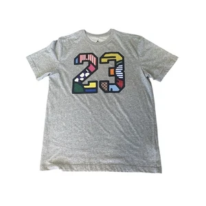 Nike Air Jordan Jumpman 23 Redman Patchwork Dri-Fit T-Shirt Grau Herren Large - Bild 1 von 5