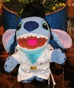 Disney 9" Sparkly Lilo And Stitch Elvis Plush with Cape Sega Toys Plushie Rare B - Picture 1 of 4