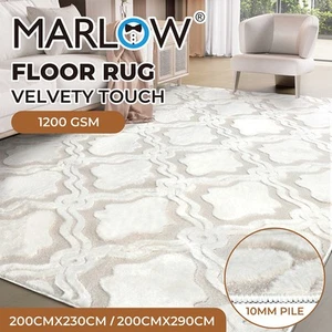 Marlow Floor Rugs Area Rug Fluffy Faux Rabbit Fur Soft Shaggy Carpet Short Pile - Picture 1 of 36
