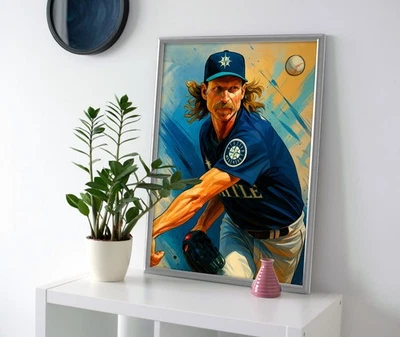 Randy Johnson Poster or Canvas - Randy Johnson Seattle Mariners Wall Art - Image 1 of 4