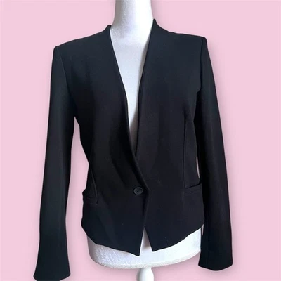 Blazer Helmut Lang Mujer Clásico Negro Botón Único Mediano Foto 1 de 4