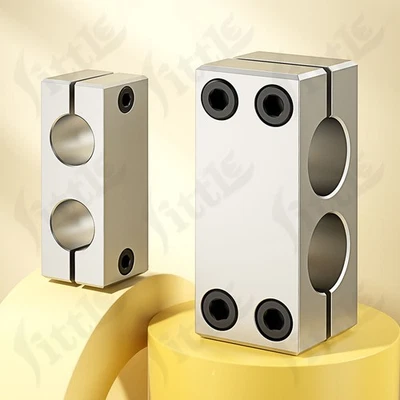 Supporto albero parallelo doppio foro Ø 6 mm a 50 mm supporto alluminio supporto 3D CNC - Immagine 1 di 4