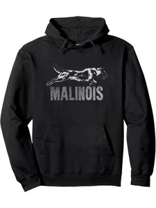 NEU L Erwachsene Malinois schwarz Hoodie Hund Kapuzenpullover Haustierliebhaber Geschenk - Bild 1 von 5