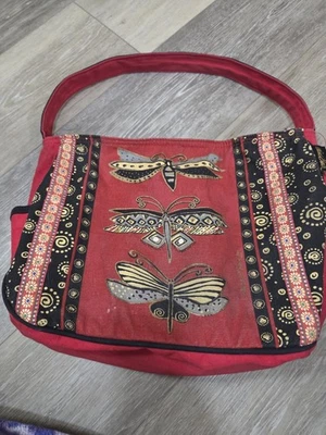 Cartera para mujer Laurel Burch roja libélula Foto 1 de 4