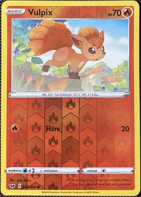 Vulpix 022/202 Swsh01: Sword & Shield Reverse Holo - Pokémon Card - Image 1 of 2