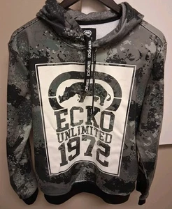 Sudadera con Capucha Ecko Unltd Y2K RARA Gráfica Pullover Talla Pequeña - Imagen 1 de 8