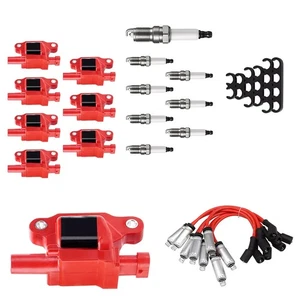 8* Brand New Ignition Coil+Spark Plug+Wire For Buick/Cadillac/Chevrolet UF413 - Picture 1 of 13