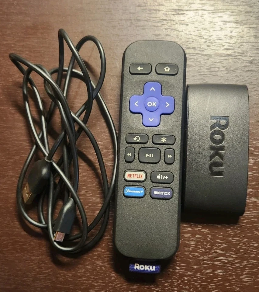 Streamer de mídia Roku Express HD com todos os acessórios - Preto sem caixa - Imagem 1 de 1