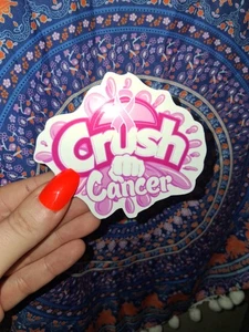 Crush Cancer Sticker Decal Phone Laptop - Picture 1 of 1