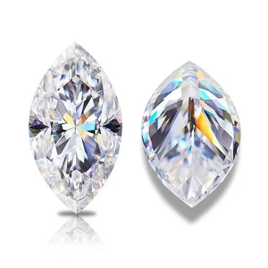 2.50 Ct GRA Certified Loose Moissanite Marquise Shape Stones D VVS1 13 x 6.5 mm - Picture 1 of 5