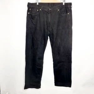 Levis 505 Mens Size W40 L32 Black Denim Straight Leg Jeans - Like New - Picture 1 of 17