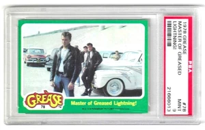 1978 Topps Grease # 78 Green Series Master of Grease Graded Card PSA 9 pop 6 & 1 - Picture 1 of 2