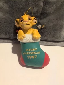 Vintage 1997 Der König der Löwen Ornament - Simba im Strumpf - Weihnachten / Disney - Bild 1 von 2