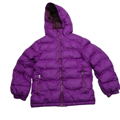 Marmot Jacket Girls Medium Purple Hooded Puffer Insulated Winter Coat Outdoor - Image 1 of 4