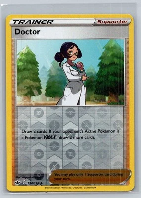 Doctor #134/198 SWSH06: Chilling Reign Reverse Holo Uncommon - Pokemon Cards F25 - Image 1 of 2
