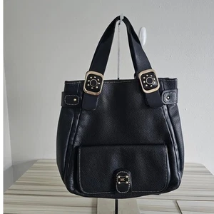 BOLSO DE MANO MICHAEL KORS MUJER CUERO NEGRO HEBILLA HOBO CLASSICCORE Y2K - Imagen 1 de 12