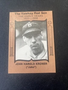 1972 TCMA The Yawkey Boston Red Sox baseball John Harold Kroner Infield - Picture 1 of 2