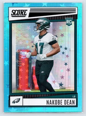 2022 Panini Score - Nakobe Dean RC Blue Star SP /399 - Philadelphia Eagles - Image 1 of 2