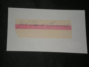 TARJETA DE CORTE ÍNDICE FIRMADA POR CAMIÓN HANNAH 1918 YANKEES (d.82) - Imagen 1 de 1