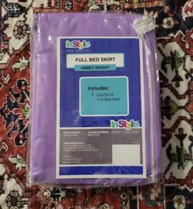 Falda cama completa púrpura InStyle Home Collection Abbey Bright 54"X75"X14" - Imagen 1 de 4
