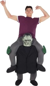 Adult Frankenstein Piggyback Costume Men`s Scary Monster Ride On Halloween - Picture 1 of 5