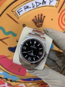 2017 Rolex Explorer I MK2 39mm 214270 Full Lume Dial Discontinued Complete Set - Picture 1 of 9