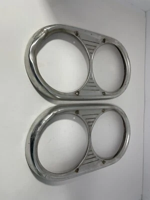 1959 Chevrolet Impala, Biscayne, Bel Air headlight bezels OEM - Image 1 of 2
