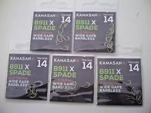 50 x B911 XStrong Barbless Spade End Hooks. Sizes 14. For Carp, Barbel & Chub. - Picture 1 of 4