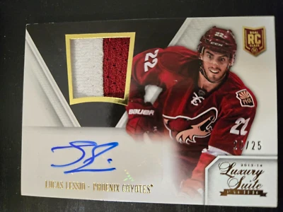 2013-14 Rookie Anthology Luxury Suite Memorabilia Prime /25 Lucas Lessio Auto RC - Image 1 of 2