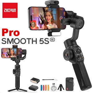 Zhiyun Smooth 5S AI Pro Smartphone Gimbal Stabilizer Phone Gimbal w/ AI Tracker - Picture 1 of 9