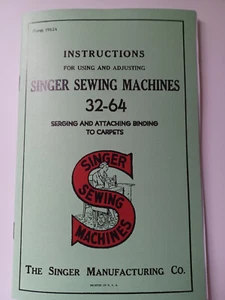 Singer 32-64 User Manual Reproduction (Rare 1939 Version) Reproduction - Picture 1 of 12