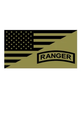 ORACAL USA FLAG UNITED STATES ARMY RANGER TACTICAL VINYL DECAL STICKER