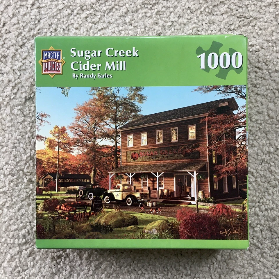 Rompecabezas Sugar Creek Cider Mill MasterPieces 1000 piezas 26 x 19” - ¡Completo!! Foto 1 de 4
