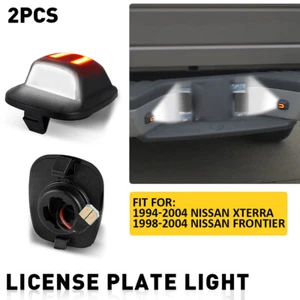 2x LED License Lamp Plate Light Red White For Nissan Frontier Xterra B6510-7Z010 - Picture 1 of 11