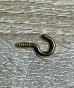 25x Schraubhaken Messing blank, 2cm Gesamtlänge - Bild 1 von 1