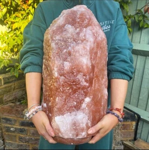 XL Lámpara Gigante de Sal de Cristal del Himalaya Lámpara de Curación Natural Luz Calmante Tienda del Reino Unido - Imagen 1 de 5