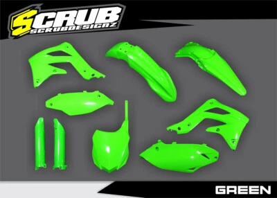 Kit de carrocería de plástico de motocross Kawasaki KX450F 2013-2015 KXF negro/verde/blanco  Foto 1 de 4