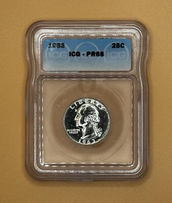 ICG 1963 PR68 25c Piece - Beautiful Constitutional Silver Quarter - Image 1 of 2