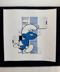 Ben Frost Print 'Blurry Smurf' Original Signed Stamped LE #32/50 with COA - Picture 1 of 4