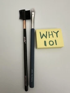 Laruce LR002 Flat Shading Blue Grip Handle FULL SZ; w/ FREE BROW/LASH BRUSH $22 - Picture 1 of 22