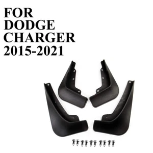 Matte black Car Black Mud Flaps Mudguard Fender cover Trim for Dodge Charger SXT - Picture 1 of 3