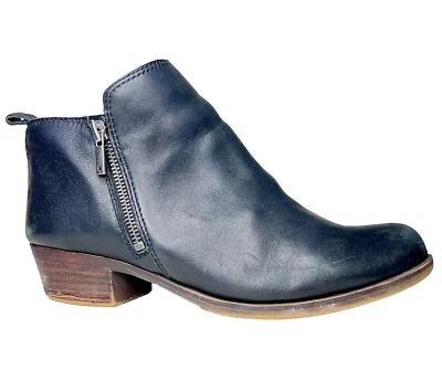 Lucky Brand LK Black Basel Leather Boot Women Size 9.5W EU 41 Zip Up Bootie - Image 1 of 4