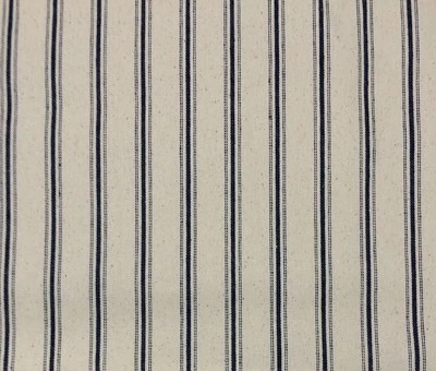 BALLARD DESIGNS VINTAGE TICKING NAVY BLUE MULTIPURPOSE FABRIC BY THE YARD 56"W - Image 1 of 4