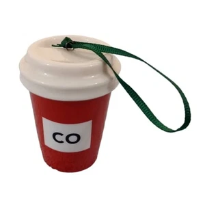 New Colorado Red Ceramic 2.5" Starbucks Coffee Cup Holiday Ornament CO - Picture 1 of 6